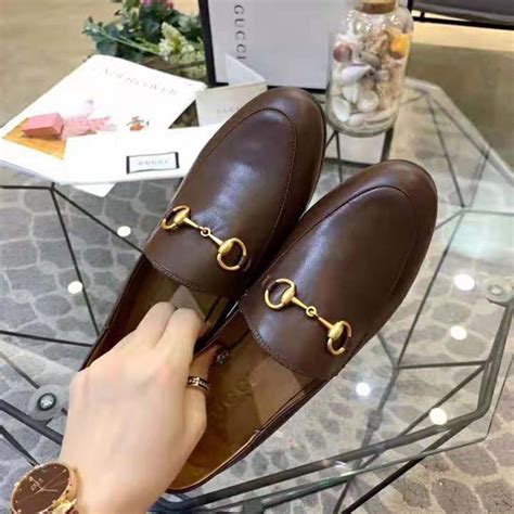 brown gucci loafers womens